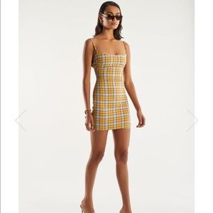 Miaou plaid mini viki dress